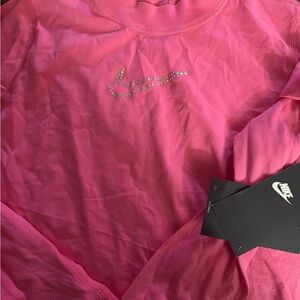 Nike Pink Long Sleeve Kids Tee